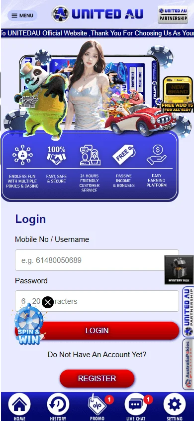 United Au Casino mobile home experience